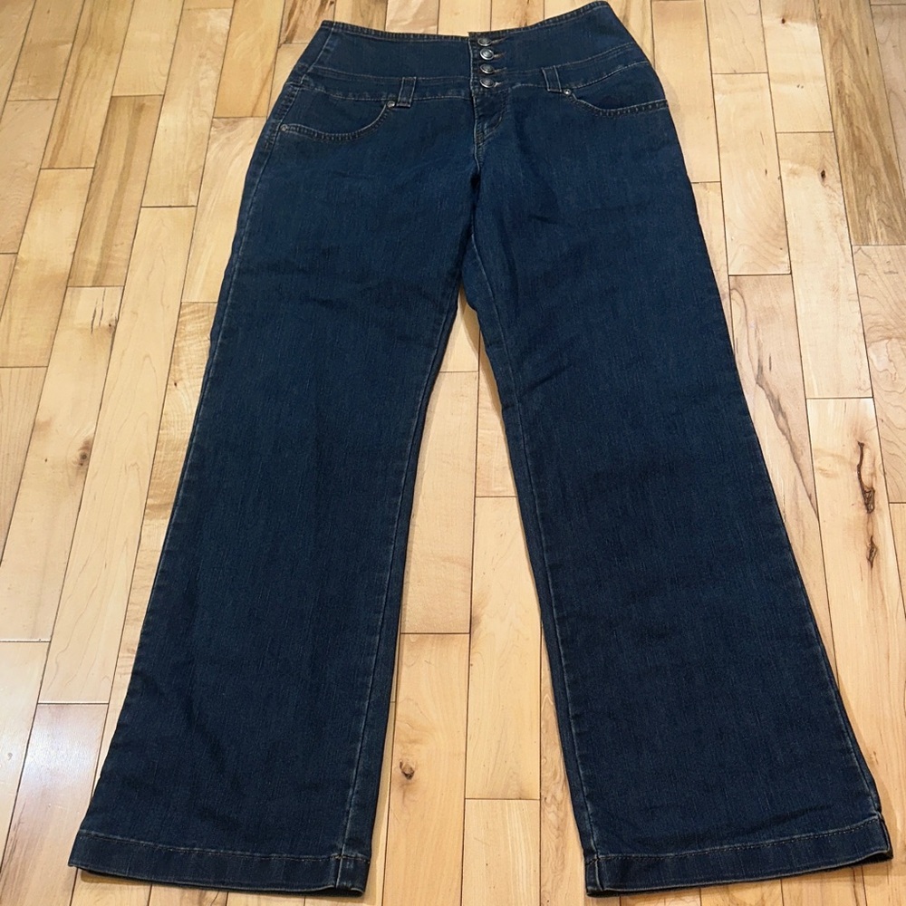 Point Zero High Rise Women's Deep Indigo Flare Jeans